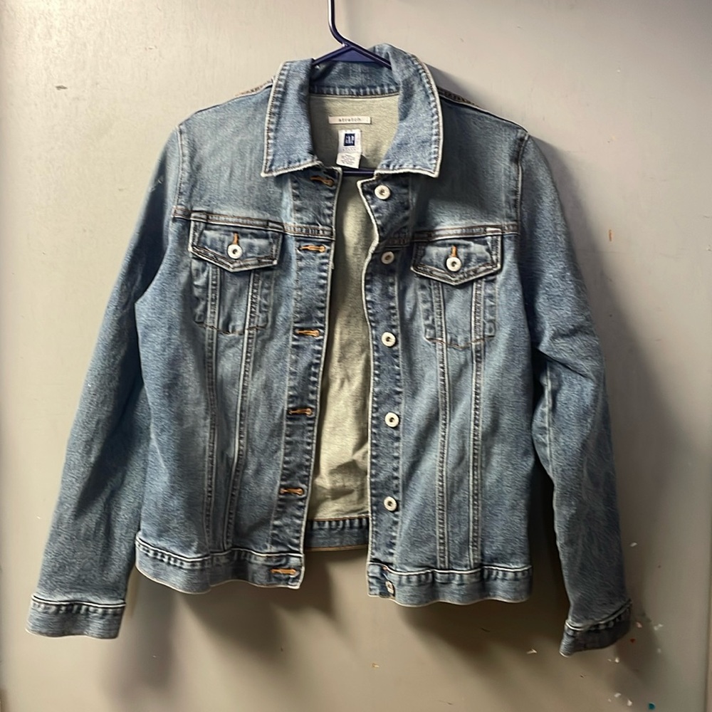 Gap Trucker Jean Jacket stretch XL, vintage distresed